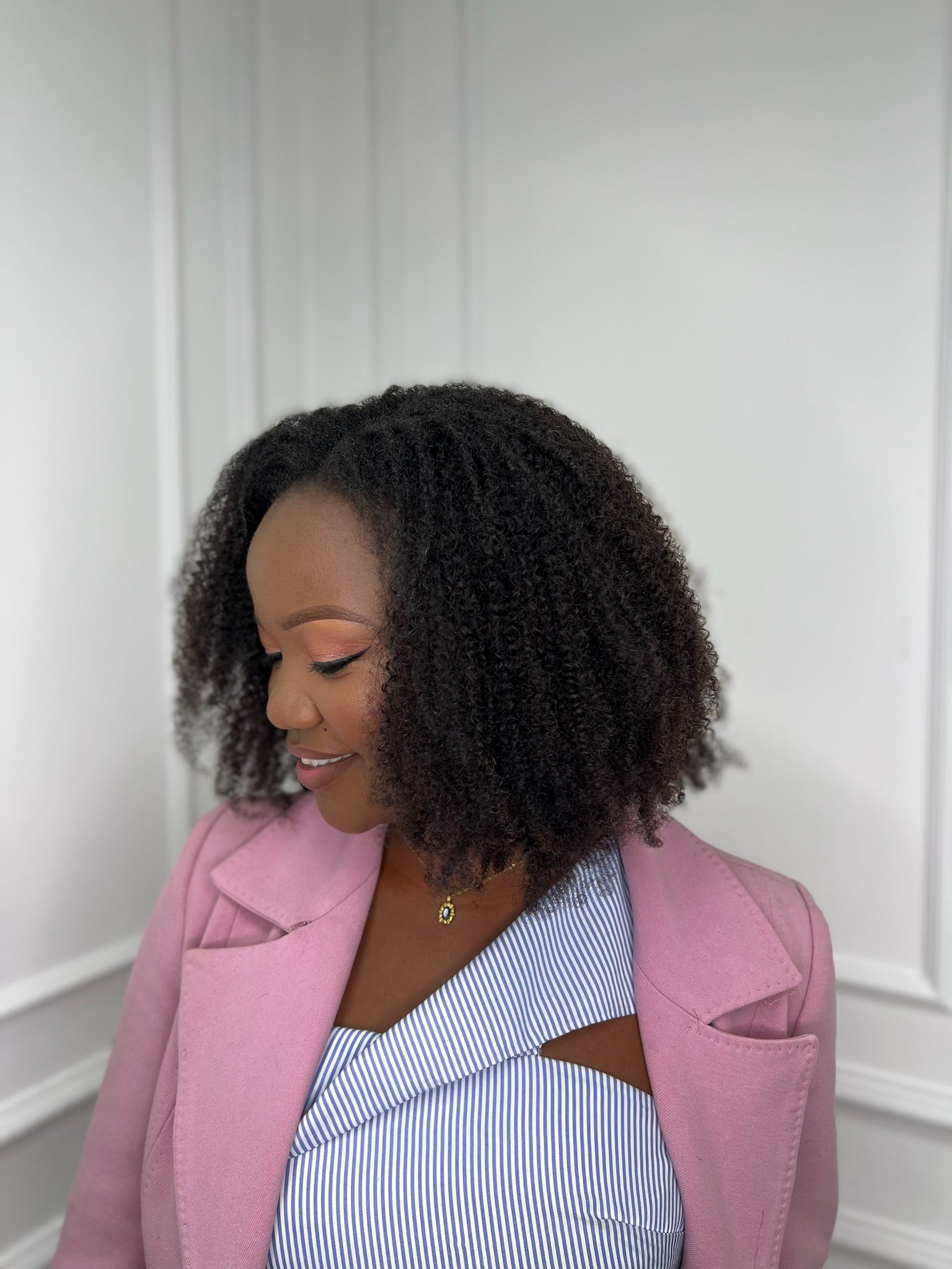 4C Kinky Human Hair Weave - 14 inch