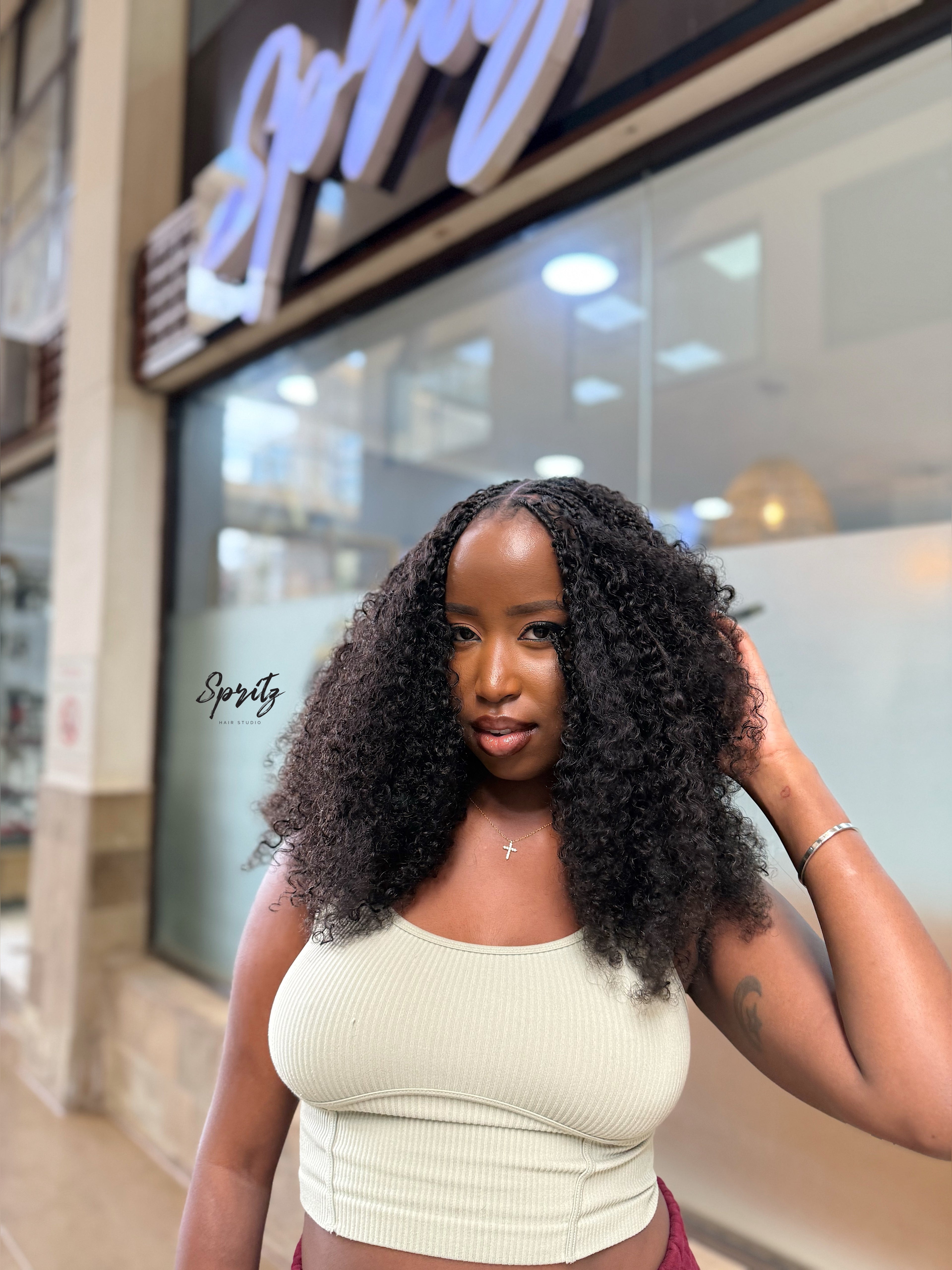 Afro Boho Human Hair Braids