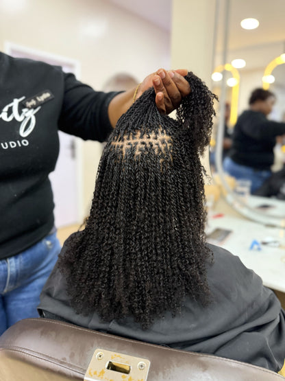 Super Double Drawn Afro Kinky Bulk Human Hair Bulk