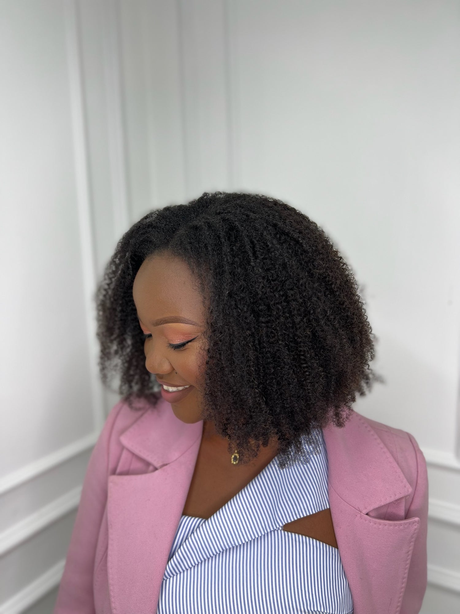 4C Kinky Human Hair Weave - 14 inch