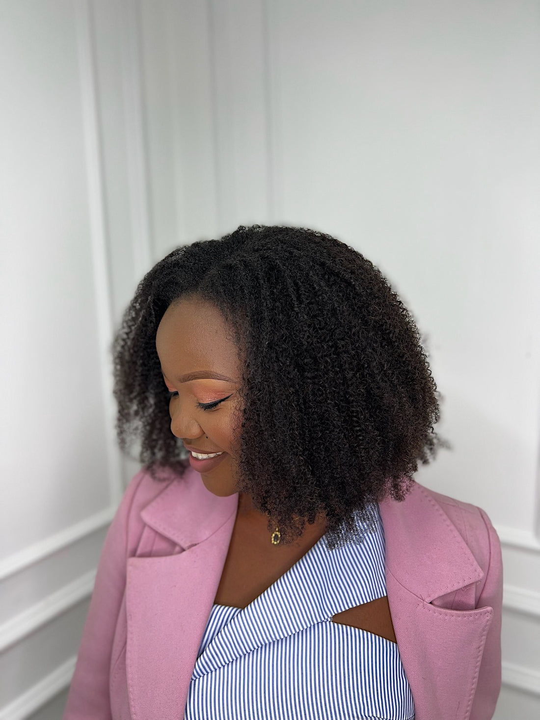 4C Kinky Human Hair Weave - 14 inch