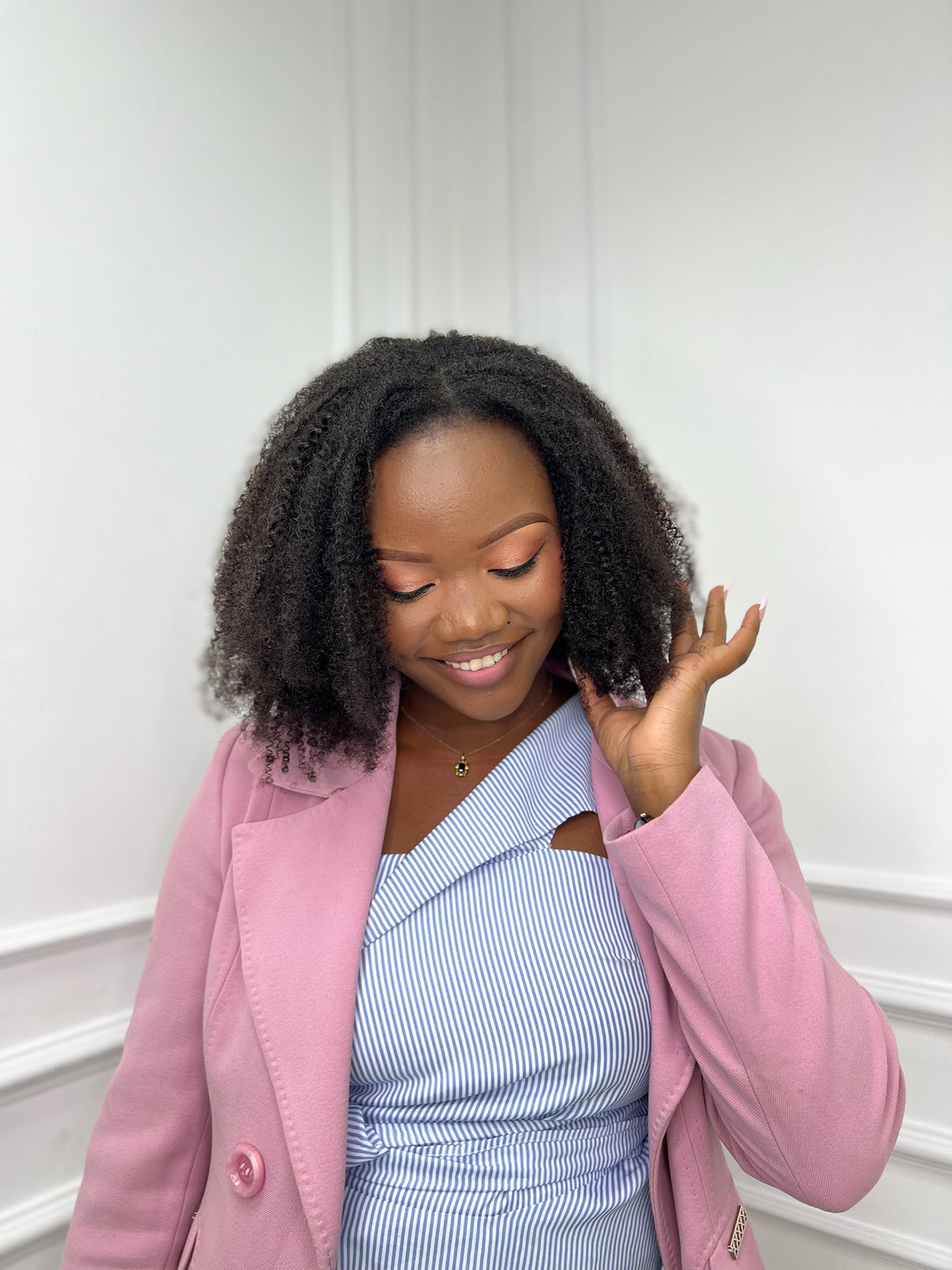4C Kinky Human Hair Weave - 14 inch