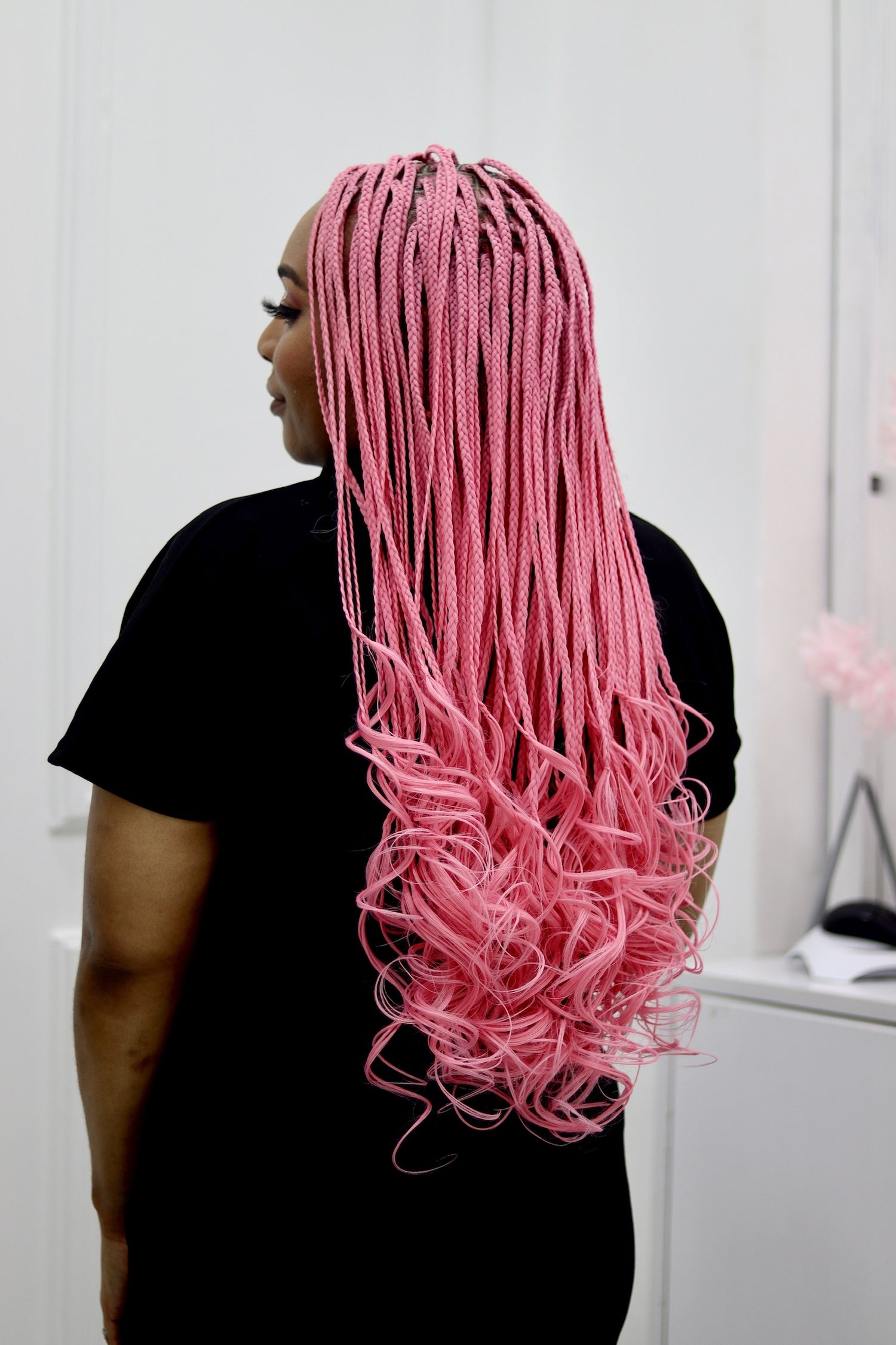 Silky Wavy Braids -Barbie Pink - Main Image