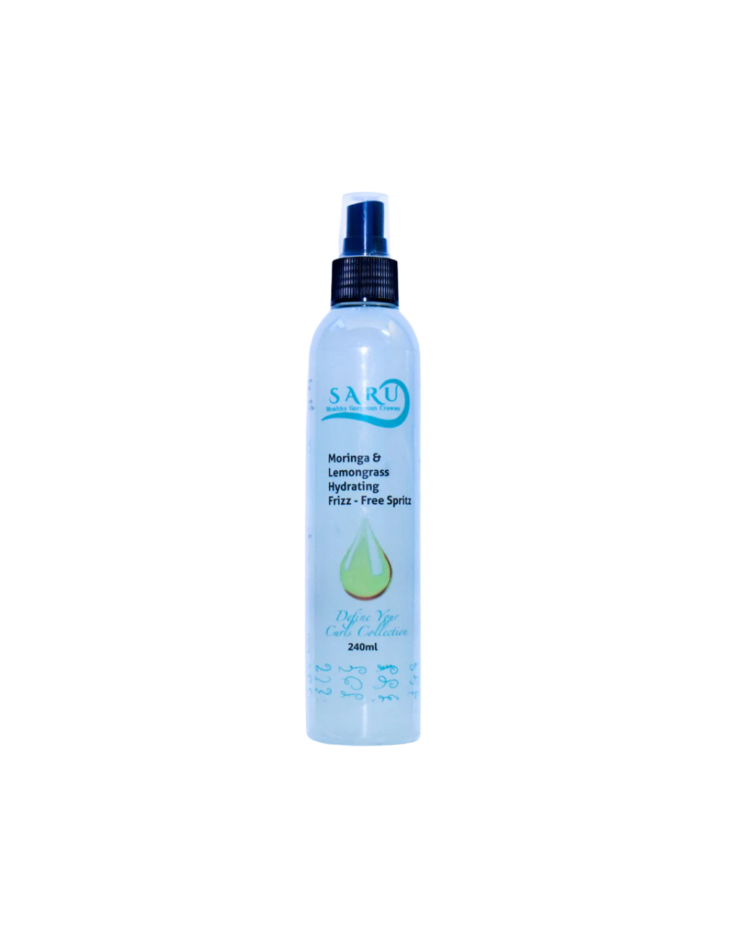 Saru Organics Moringa &amp; Lemongrass Hydrating Frizz‑Free Spritz