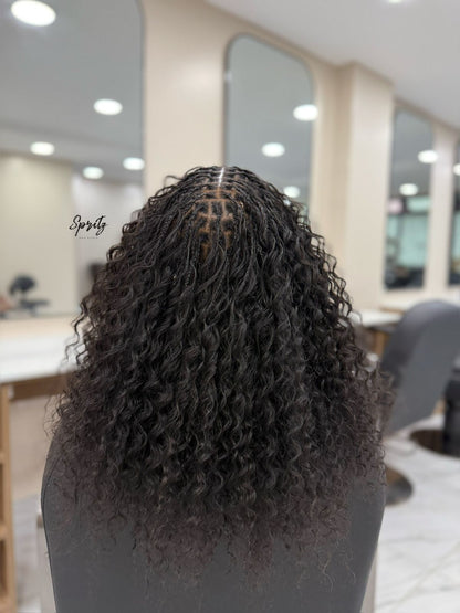 Deep Wave Feather Crochet Human hair bulk