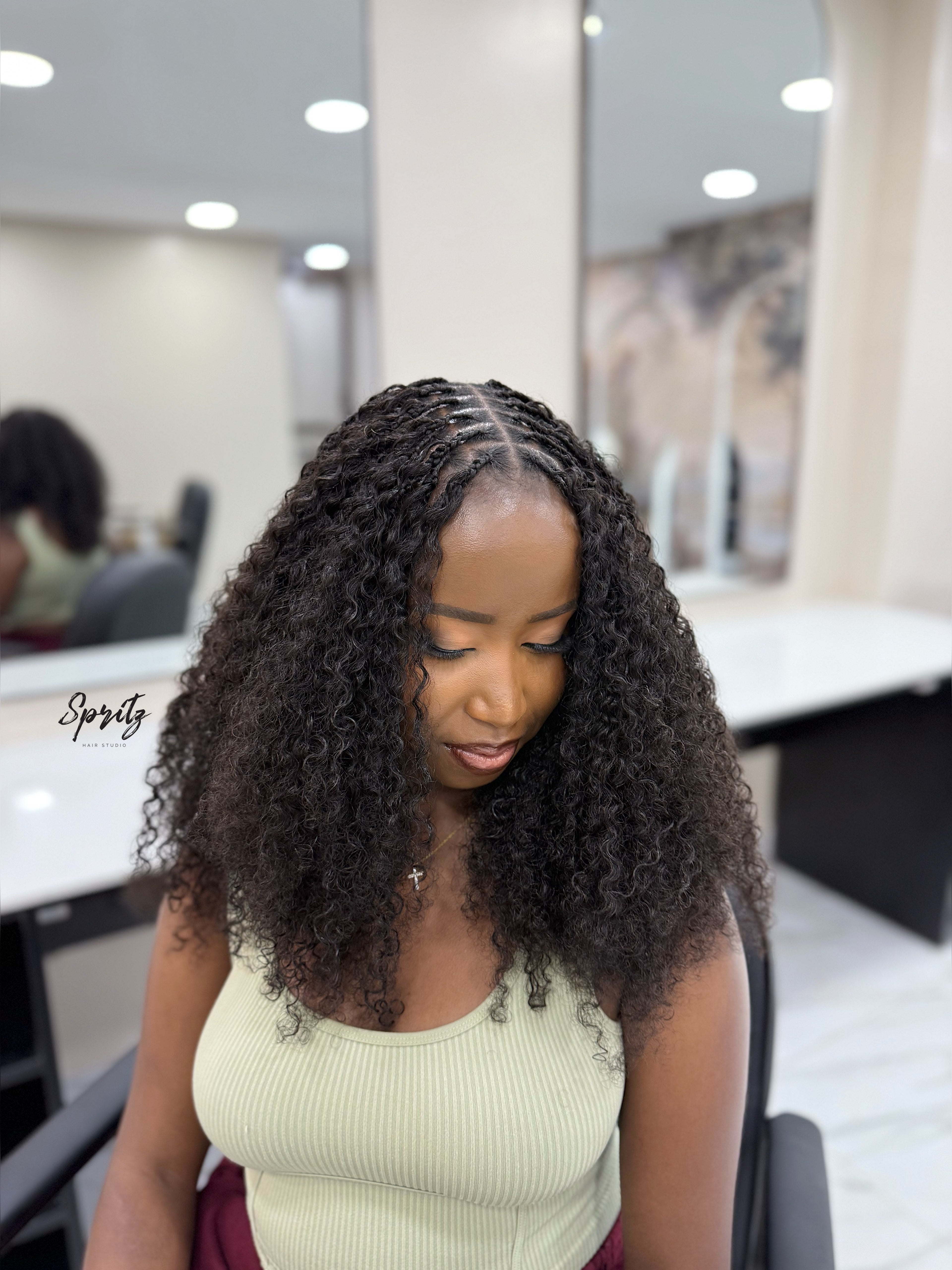 Afro Boho Human Hair Braids