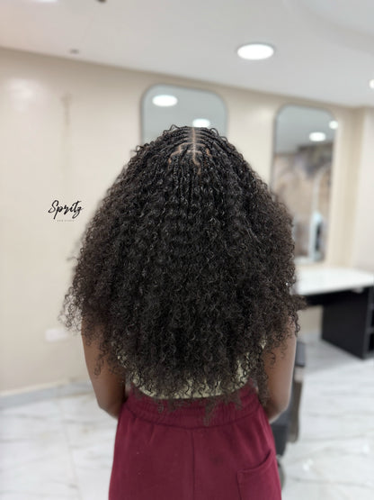 Afro Boho Human Hair Braids