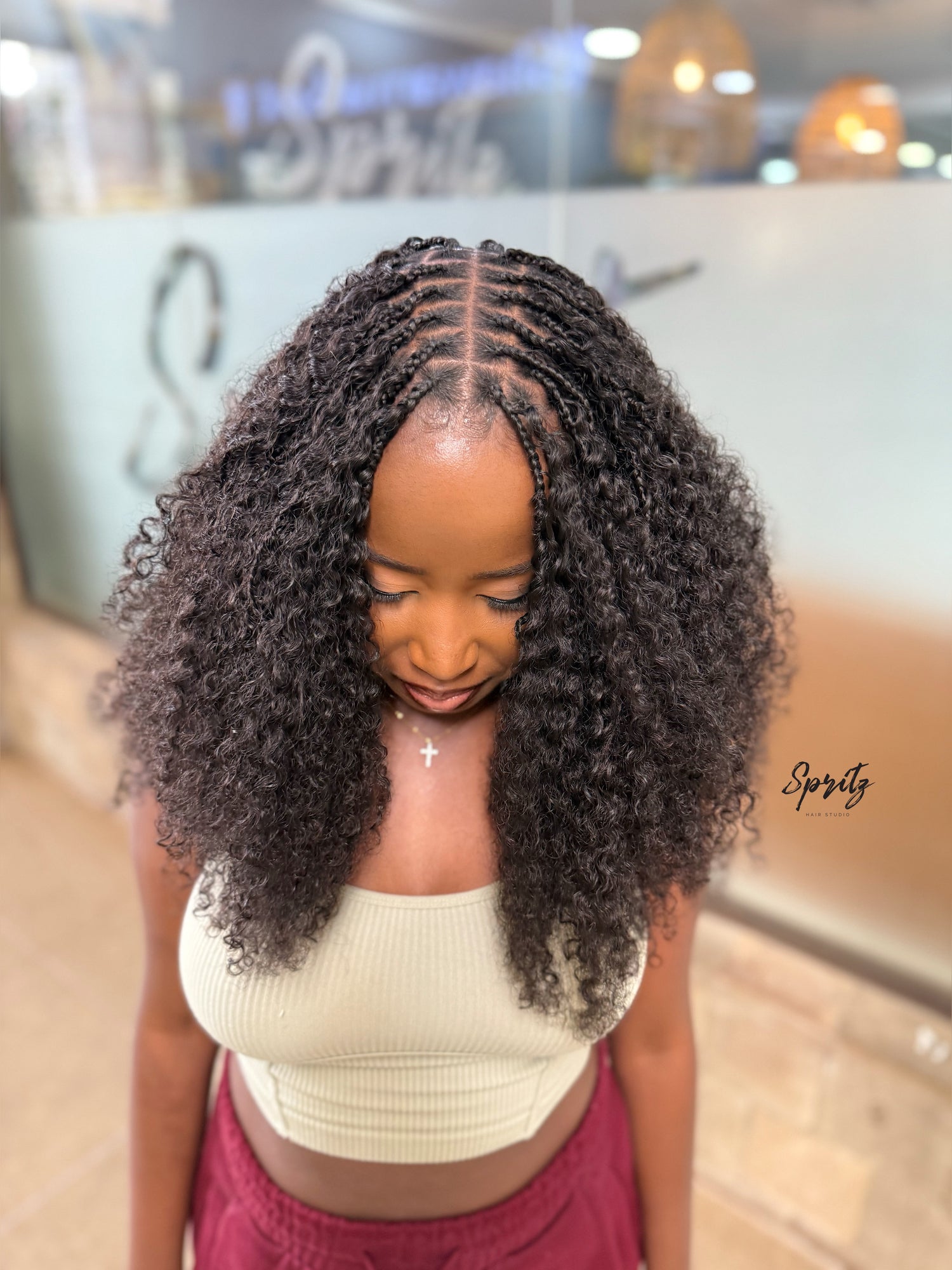 Afro Boho Human Hair Braids