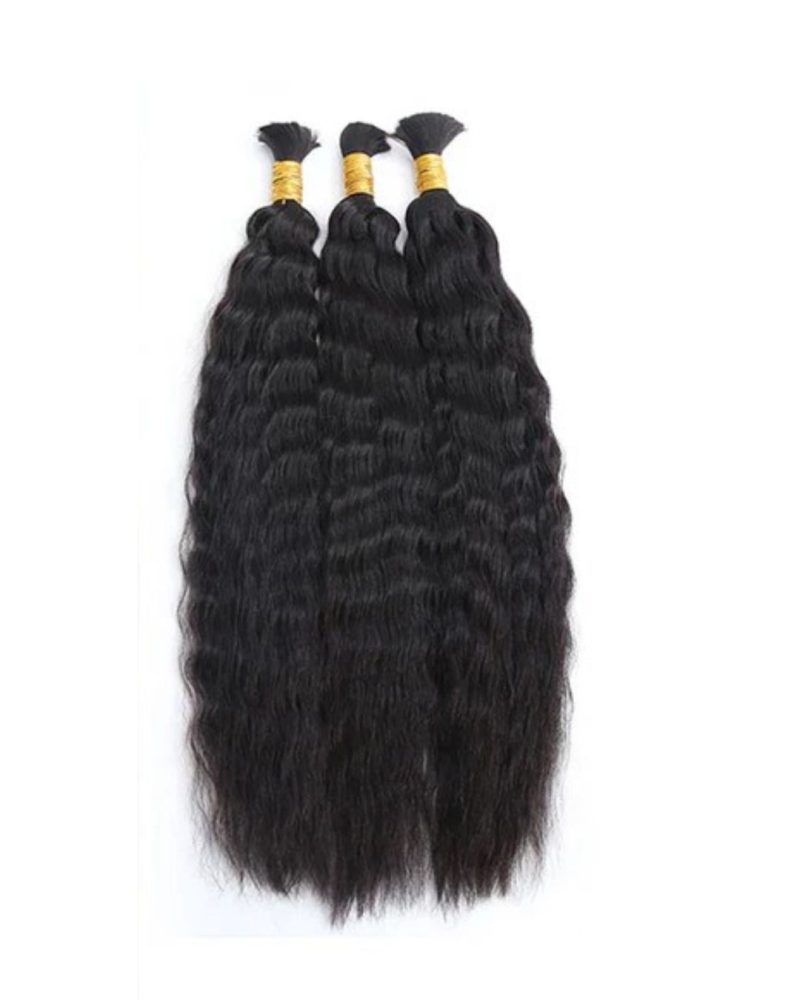 Wet and Wavy Human Hair Bulk for Boho Braids
